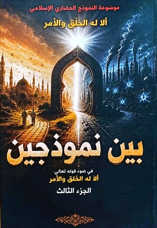 غلاف كتاب بين نموذجين — الجزء الثالث